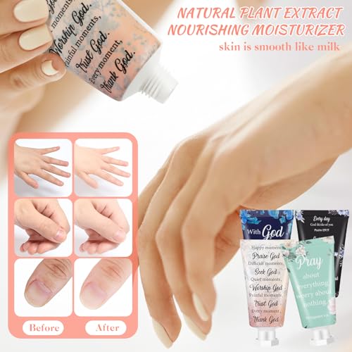 72 Pcs Christian Hand Cream Bulk for Women Christian Gift Mini Travel Size Religion Bible Verse Lotion for Skin Dry Hand Lotion Mother's Day for Mom Grandma Church Prayers Coworker