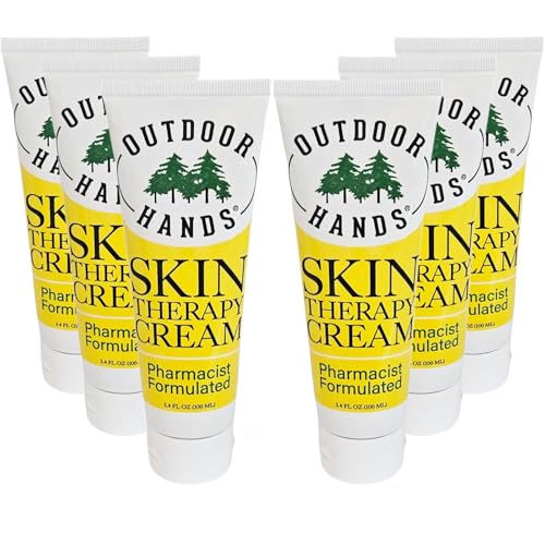 Skin Therapy Cream ? Pharmacist-Formulated Hand Cream with Organic Oils & Botanical Extracts ? Helps Repair Cracked, Chapped & Dry Skin - 3.4oz - 6 Pack