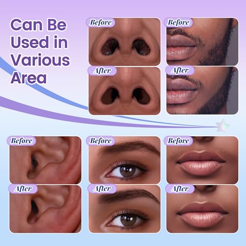 Nose Wax Kit Men,Portable Ear Nose Hair Waxing Kit, with 100g Wax, Mini Waxing Warmer Travel Waxing Warmer for Hair Removal, Silicone Pots, Usb Rapid Heating, Painless
