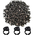 600PCS Glue Rings Lash Rings for Glue, Smart Glue Rings Holder for Eyelash Extensions, Disposable Rings for Lashes, Lovely Shape Lash Fan Blossom Glue Holder Cups for Lash Extension Supplies, Black
