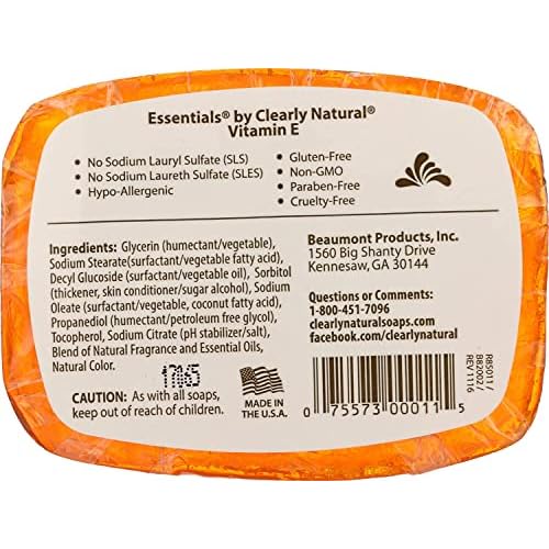 Clearly Natural Glycerine Bar Soap Vitamin E - 4 oz, 12 pack