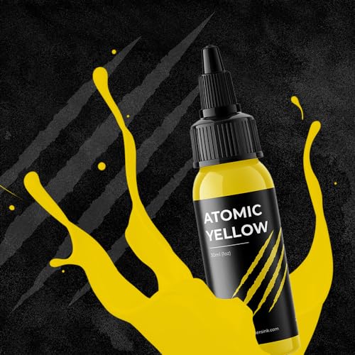 Yellow Tattoo Ink by Monsters Ink Tattoo (Atomic Yellow, 1oz)