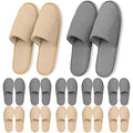 12-20 Pairs Disposable Slippers for Guest, Non Slip Disposable Slippers for Women and Men, Breathable House Slippers Indoor Outdoor for Hotel Essentials Shoeless Home Spa Travel