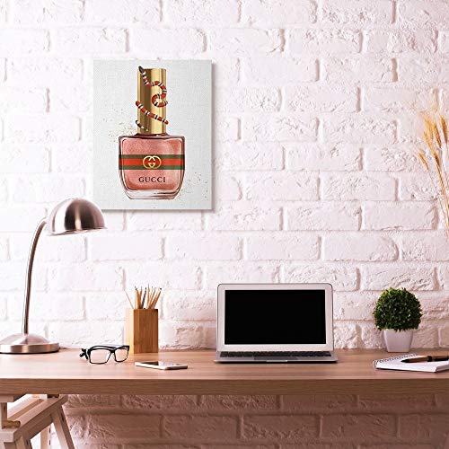 Stupell Industries Makeup Pink Nail Polish Fashion Design Canvas Wall Art, Multi-Color