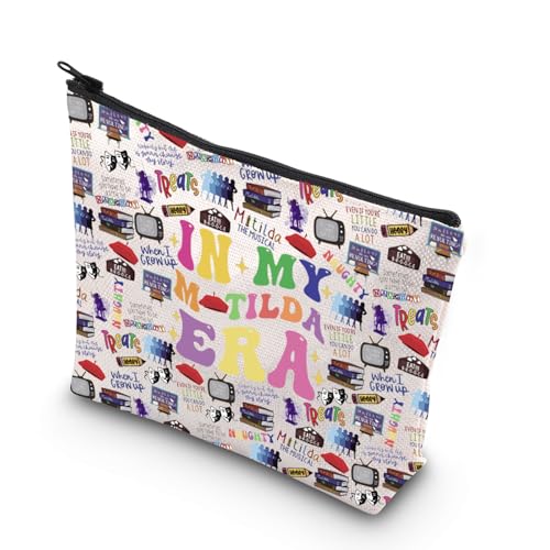 TSOTMO Television Gift Comedy Tragedy Mask Theatre Drama Actress In My Era MakeupBag Musical Lover Gift (Mati Era bag)
