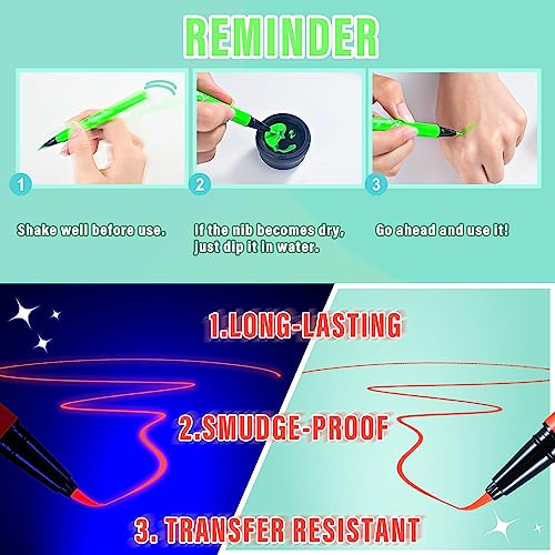 8 Colors Neon Liquid Eyeliner Set, Rainbow UV Glow Neon Makeup Graphic Eyeliners, High Pigmented, Waterproof Smudge-Proof and Long-Lasting Matte Colored Eye Makeup Gift Kit