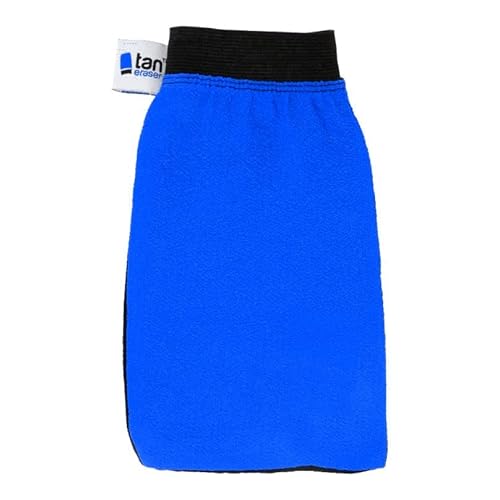Tan Eraser Spray and Self Tan Remover Exfoliating Mitt | Salon Recommended Exfoliator Glove Easily Removes Any Sunless Tanner (Blue/Black)