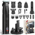 6-in-1 Men's Grooming Kit, Cordless Beard Trimmer & Hair Clipper for Men with Nose Hair Trimmer & Mustache Trimmer Attachments, Waterproof USB Rechargeable Personal Care Set, Gifts for Men