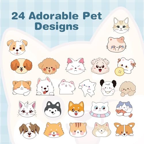 VENROCK Pimple Patches for face,24 Cute Pet Shapes 48 Count Hydrocolloid Acne Treatment for Covering Zits & Blemishes Spot for Kids & Adults, with Salicylic Acid, Tea Tree Oil, Centella Asiatica Oil