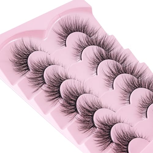 Eyelashes Cat Eye Strip Lashes Natural Look Lashes Wispy Fluffy Fairy Eyelash Wispy False Mink False Eyelashes