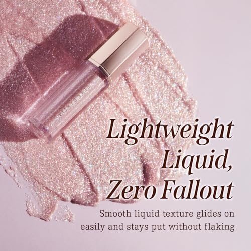 DEARDAHLIA Paradise Shine Eye Sequins (Enchanted) - Lightweight Liquid Glitter Eyeshadow, Minimal Fallout, High-Shine Pearl Finish, Lightweight, Blendable, Vegan Korean Eye Makeup. 0.14 oz