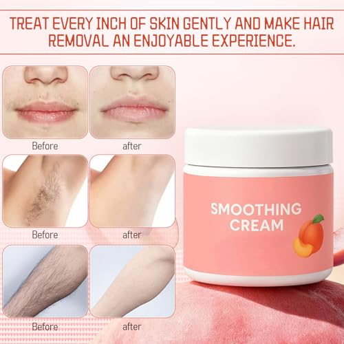 Facial Hair Removal Cream, Professional Depilatory Care Cream, Upper Lip & Chin Hair Remover for Sensitive Skin, Smooth Skin Treatment for Women & Men