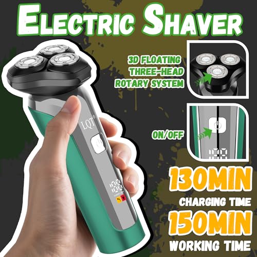 Professional Cordless Hair Clippers and Beard Trimmer Kit for Men, USB Rechargeable Hair Cutting Machine with 3D Floating Shaver, LED Display, Transparent Design, Grooming Gift Set, Home & Barber