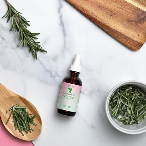 Camille Rose Rosemary Oil Strengthening Hair + Scalp Drops ? Castor, Peppermint & Tea Tree Oil Blend for Strength & Resilience, Dry Scalp Treatment, Split Ends, 1.9 Fl Oz