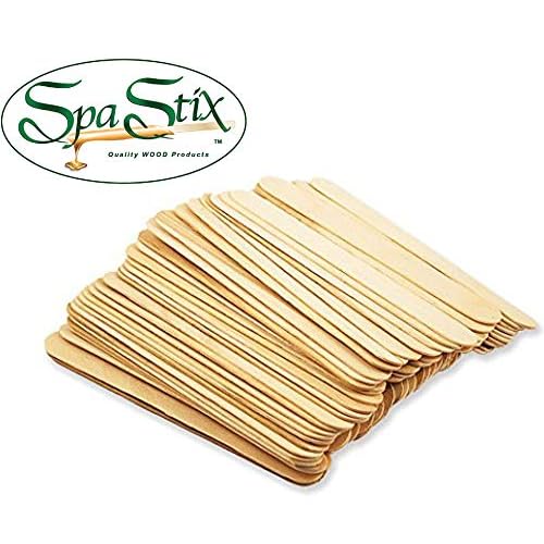 Spa Stix Large Jumbo Waxing Sticks - 6" x 3/4", Pack of 200 Jumbo Sticks