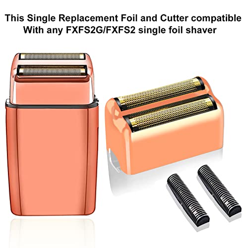 3 pack Professional Replacement Foil and Cutters for BaBylissPRO Barberology Double Foil Shaver, Compatible with BaBylissPRO Barberology FXFS2 Shaver£¬GoldRose Gold