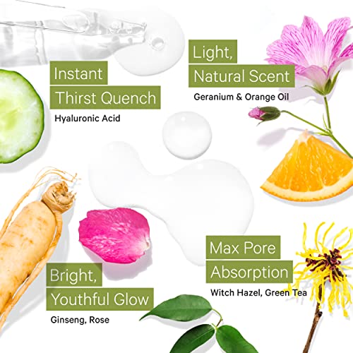 Tree To Tub Hydrating Face Moisturize and Deep Calming Toner Spray for Sensitive Skin - Water-Based Hyaluronic Acid, Vitamin C & E, Organic Aloe, Green Tea, Natural Ginseng for Dry & Sensitive Skin an