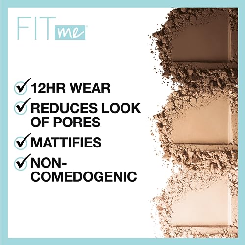 Maybelline Fit Me Matte + Poreless Pressed Face Powder Makeup & Setting Powder, Classic Beige, 1 Count
