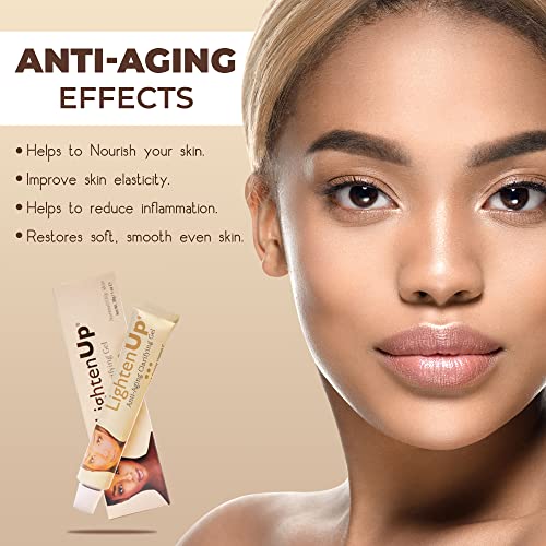 Lighten-Up Anti-Aging Skin Brightening Gel - 1 Fl oz / 30ml, Anti-Aging Cream, with Alpha Arbutin, Argan Oil, Vitamin C