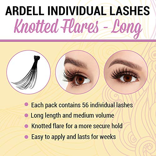 Andrea Knotted Flares False Lashes Long - Black, 4 packs