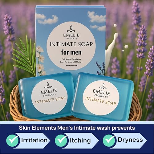 Men¡¯s Intimate Bar Soap pH Balanced ? 2 Pack (100g Each) Cold Process Botanical Cleanser ? Gentle Daily Intimate Wash for Men with Natural Ingredients, Premium Intimate Hygiene for Daily Use