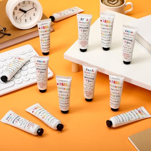 Loopeer 24pcs Paraprofessional Appreciation Gifts Bulk Double Sided Hand Cream Travel Size Paraprofessional Day Gift for Teacher Coworker Administrative Assistant Volunteer Administrator