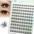 Self Adhesive Eyelashes Manga Lash Clusters 10MM-16MM No Glue Needed Eyelash Clusters Wispy Self Adhesive Lash Extensions Spiky Pre Glued Eyelash Extensions 100Pcs