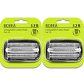 32B Shaver Head for Braun Series 3, Replacement Foil & Cutter Cassette Suitable for Braun Foil Shaver 3000s 3010s 3020s 3030s 3040s 3050cc 3070cc 3080s 3090cc 320 330 340 350cc [2 Pack]