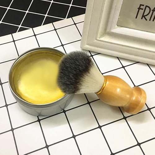 10 Pcs Wood Handled Badger Hair Shaving Brush Professional Salon Tools Beard Grooming Tool for Men Shave Accessory