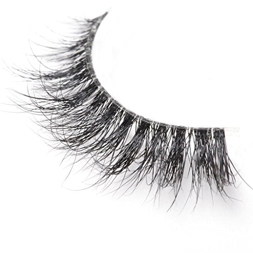 Clear Band Long Wispy Dramatic Look 3D Mink False Eyelashes- Lightweight, Fluffy Invisible Line Strip Lashes D844