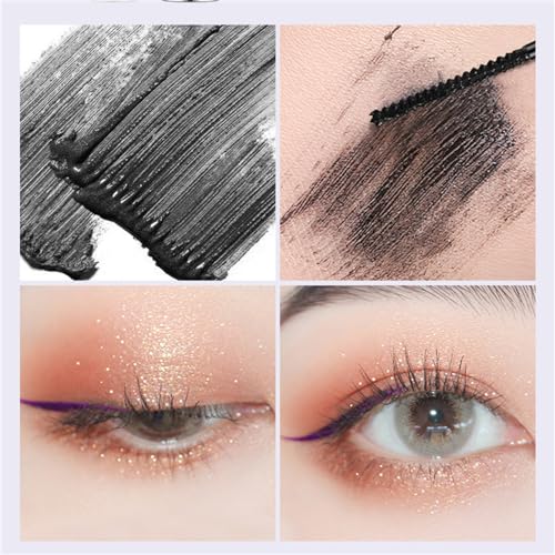 Black Waterproof Mascara for Fine Short Eyelash, Small Wand Brush Mascara, Long-Lasting, Smudge-proof, Voluminous Eyelashes, Gift(1 Pcs)