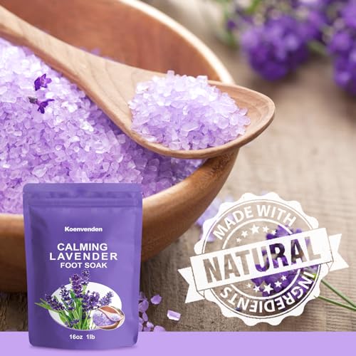 Foot Spa Massager with Heat, Bubbles & Vibration, 22 Rollers, Red Light, Adjustable Temp - Includes Lavender Epsom Salt - Purple