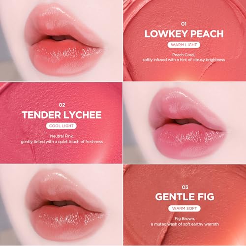 lilybyred Balming Dewy Tint | Korean Semi-Glow Lip Stain, Velvet to Soft Glow Texture, Sheer Buildable Color, Moisturizing & Lightweight, Natural Flush Look, Non-Sticky, 0.21 oz. (03 Gentle Fig)