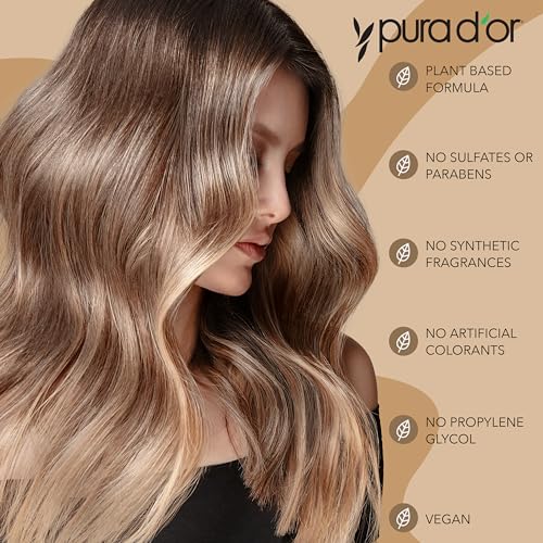 PURA D'OR 16 Oz Clinically Formulated Biotin Conditioner - Daily Hair Care Routine For Thinning Hair - 2X Concentrated Herbal Blend Hair Thickening Products For Women & Men