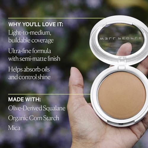 Well People Bio Powder Foundation, Lightweight & Hydrating Foundation For Perfecting & Smoothing Skin, Semi-Matte Finish, Vegan & Cruelty-free, 11C