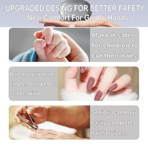 Electric Nail Clippers for Seniors 2026 New? 3-in-1 Smart Electric Toenail Clipper with Polishing & LED Light, 2 Adjustable Speeds for Adults & Baby