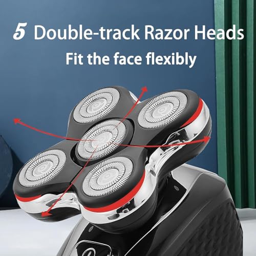 Compatible with Remington Balder Pro Replacement Head for XR7000 Shaver, 5X Hyperflex Dual-Track Blades, for Smooth Bald Head Shaving, Precision Electric Shaver Cutter Heads (1 Pack)