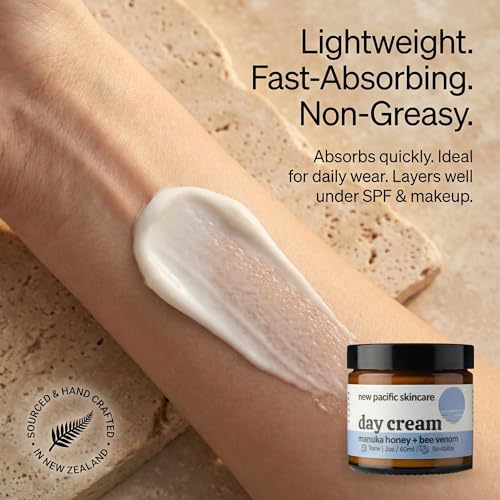 Bee Venom & Manuka Honey 45+ MGO Day Cream - Firming, Anti-Wrinkle Face Moisturizer with Hyaluronic Acid & Vitamin C, 2oz | 2.5-month supply