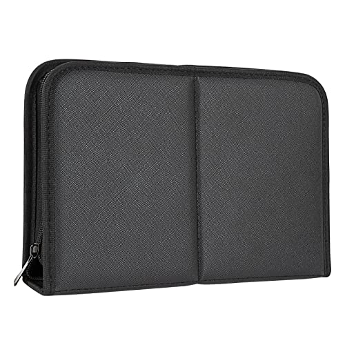 Makeup Brush Organizer Bag Standing Makeup Brushes Holder Travel Case, Professional Portable Cosmetic Storage Bag Foldable Makeup Brush Wrap Case for Men Women Artist Gift (Black)