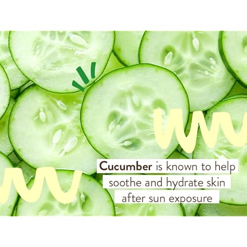 Babo Botanicals After Sun Soothing Mist - Aloe Vera & Cucumber - For Face, Body & Sensitive Skin - Non-Aerosol - No-touch application - EWG Verified - Alcohol-Free - Scented with cucumber extract