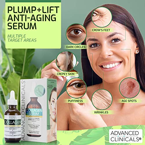 Advanced Clinicals Retinol Firming Cream + Retinol Travel Size Firming Cream + Collagen Plumping Facial Serum Set