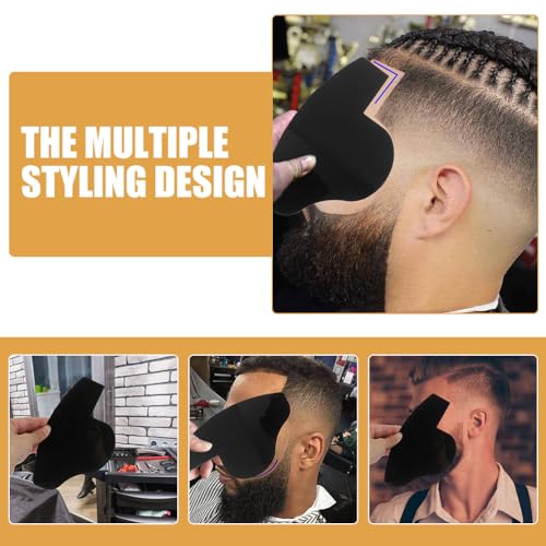 Beard Shaping Template and Hairline Enhancing Card for Men - 3Pcs Hairline Design Tool for Beard and Hair Styling with Durable Pvc Material Perfect for Precise Facial Hair Grooming