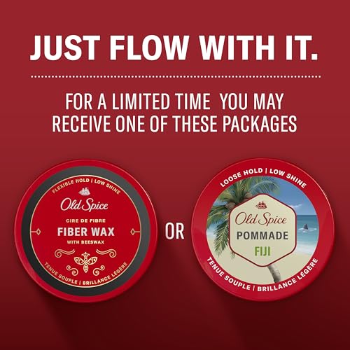 Old Spice Hair Styling Fiji Pomade for Men Flexible Hold Low Shine, 2.22 oz (Packaging May Vary) (Pack of 2)