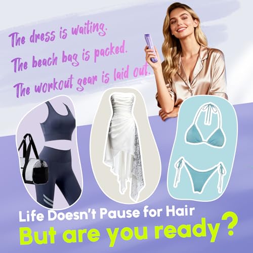 Bikini Trimmer for Women Dual Head ? IPX7 Waterproof & Painless Electric Razors for Pubic Hair, Face, Legs, Underarms ? Portable Cordless Shaver with Fast Charging, Self Care Gifts for Women
