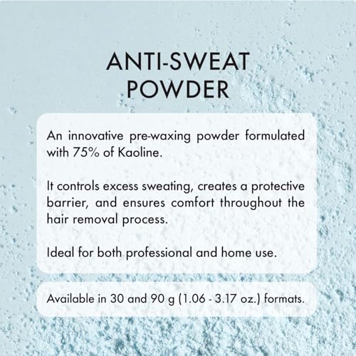 Italwax Help Line Anti-Sweat Powder 1.06 oz (30g) ? Soothing Kaolin Formula ? Prepares Skin for Waxing ? Controls Moisture ? For Professional and Home Use
