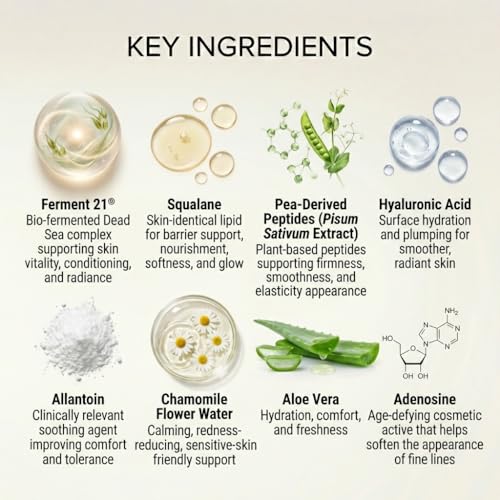 SEACRET Minerals Bio Skin Glow Advanced Radiance Cream, Deeply Hydrating Facial Moisturizer, 1.7 Fl Oz / 50 ml