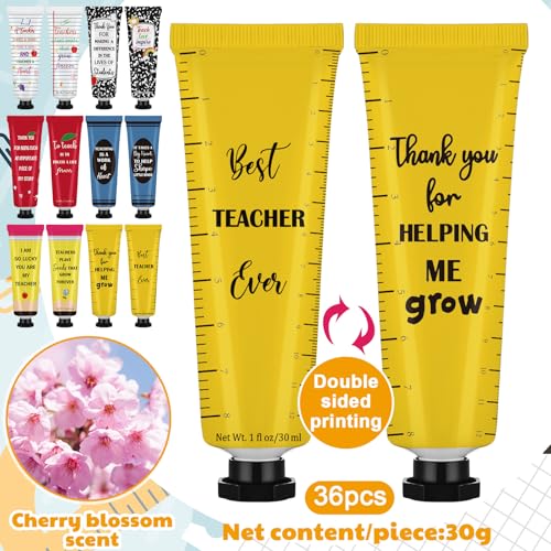 Loopeer 36 Pcs Teacher Appreciation Gifts Bulk Hand Cream Hand Lotion Inspirational Dry Cracked Hands Travel Size Moisturizing Gifts for 2026 Teacher Appreciation Week Graduation