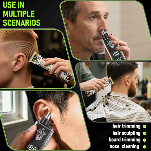Hair Clippers for Men Beard and Mustache Trimmer for Men T Liners Zero Gap Trimmers Electric Cordless Nose and Ear Hair Trimmer Grooming Kit with Bag, Men's Birthday Valentine's Day Gifts