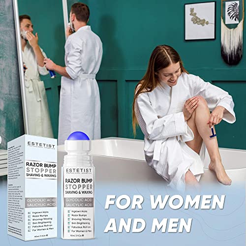 Razor Bump Stopper After Shave Solution for Ingrown Hair and V Shaped Slimming Face Mask - Double Chin Reducer, Face Lift Tape Tightening Mask