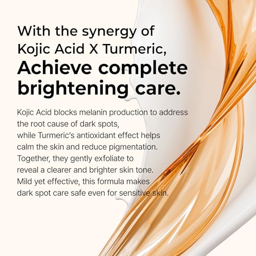 Dr. Melaxin Peel Shot Kojic Acid Turmeric Serum ? Exfoliating Dark Spot Corrector with AHA/BHA & Niacinamide, Brightening & Even Tone Facial Serum (80ml / 2.70 fl oz)